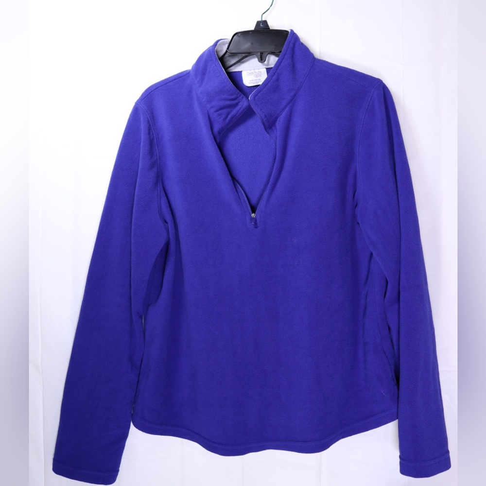 Dan skin Now Large Blue Half Zip Fleece